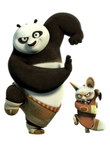 Kung Fu Panda Po and Master Shifu