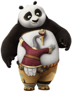 Kung Fu Panda Mr Ping hugging Po