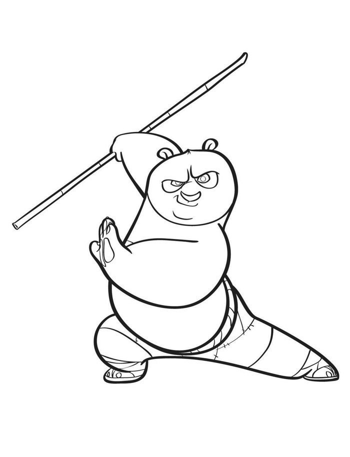 Kung Fu Panda colouring page