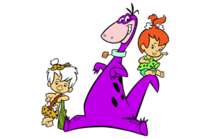The Flintstones Dino with Bam Bam and Pebbles