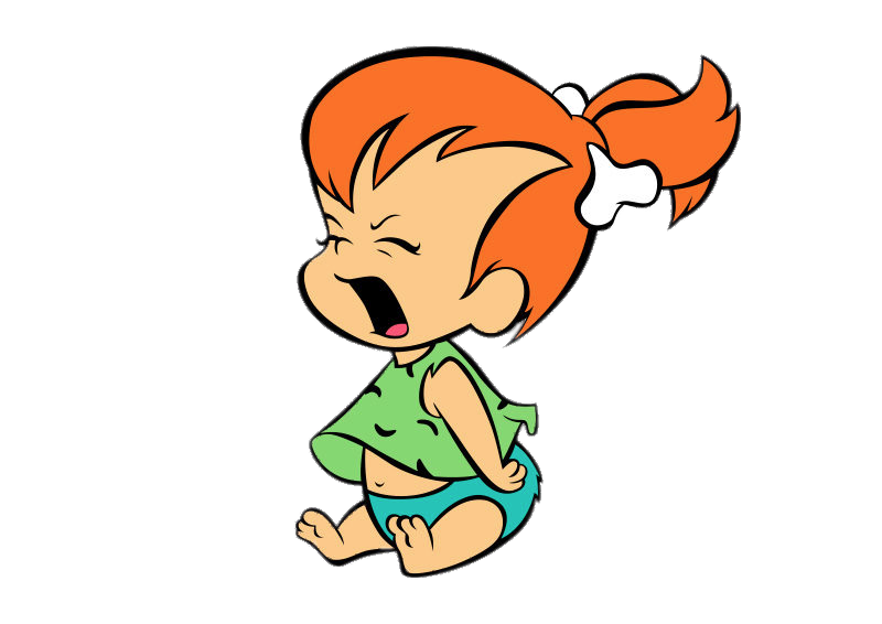 Download Check out this transparent Pebbles Flintstone crying PNG image