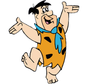 Fred Flintstone happy