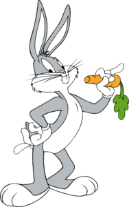 Bugs Bunny eating carrot