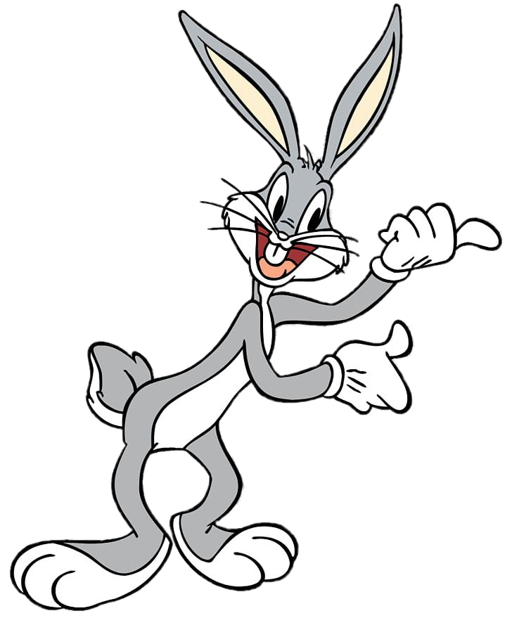 Check out this transparent Bugs Bunny hitchhiking PNG image
