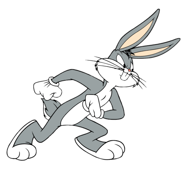 Check out this transparent Bugs Bunny in the starting blocks PNG image