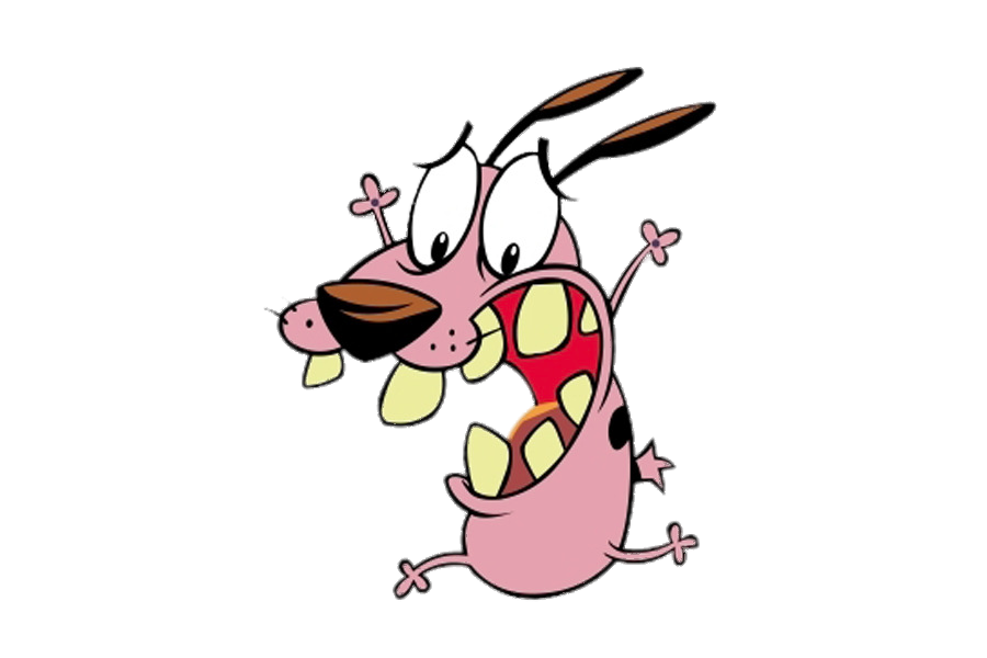 Courage the Cowardly Dog terrified