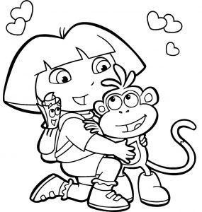 Swiper Swipes Doras Backpack Coloring Pages