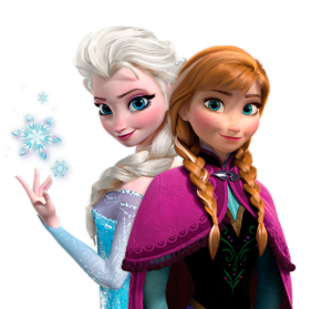 Elsa and Anna Frozen 2 close up PNG image