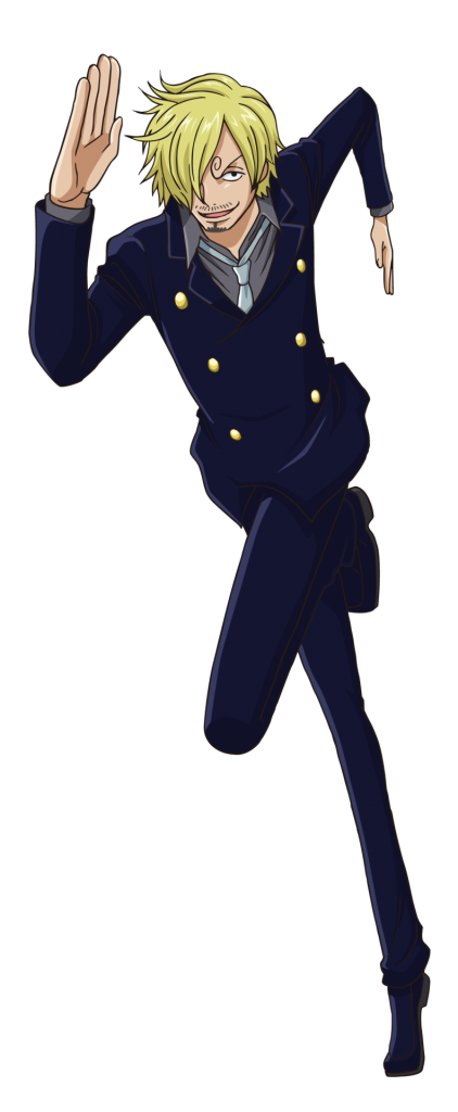 Check out this transparent One Piece Vinsmoke Sanji running PNG image