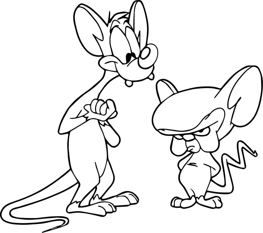 Pinky and the Brain colouring page