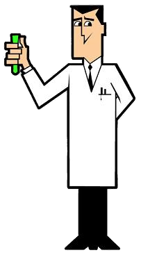 Powerpuff Girls Professor Utonium holding test tube