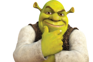 Shrek Thinking Close Up