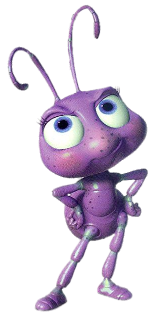 Check out this transparent A Bugs Life Dot looking angry 