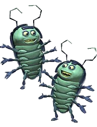 A Bugs Life Tuck and Roll the Pillbug twins