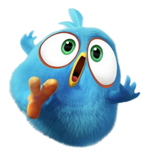Angry Bird Blue running