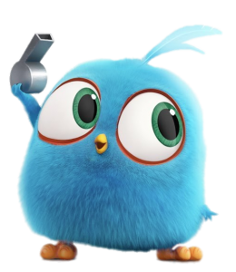 Angry Bird Blue with whistle