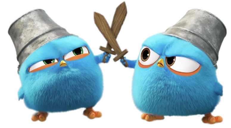 Angry Bird Blues fighting