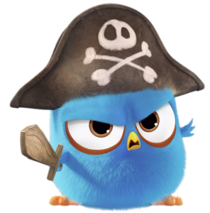 Angry Bird blue pirate
