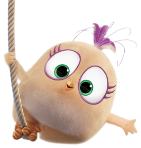 Angry Birds blues Character Arianna hanging on rope