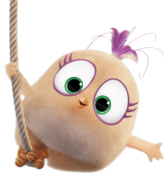 Angry Birds blues Character Arianna hanging on rope