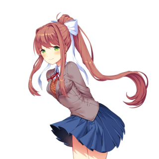 Doki Doki Literature Club Monika posing