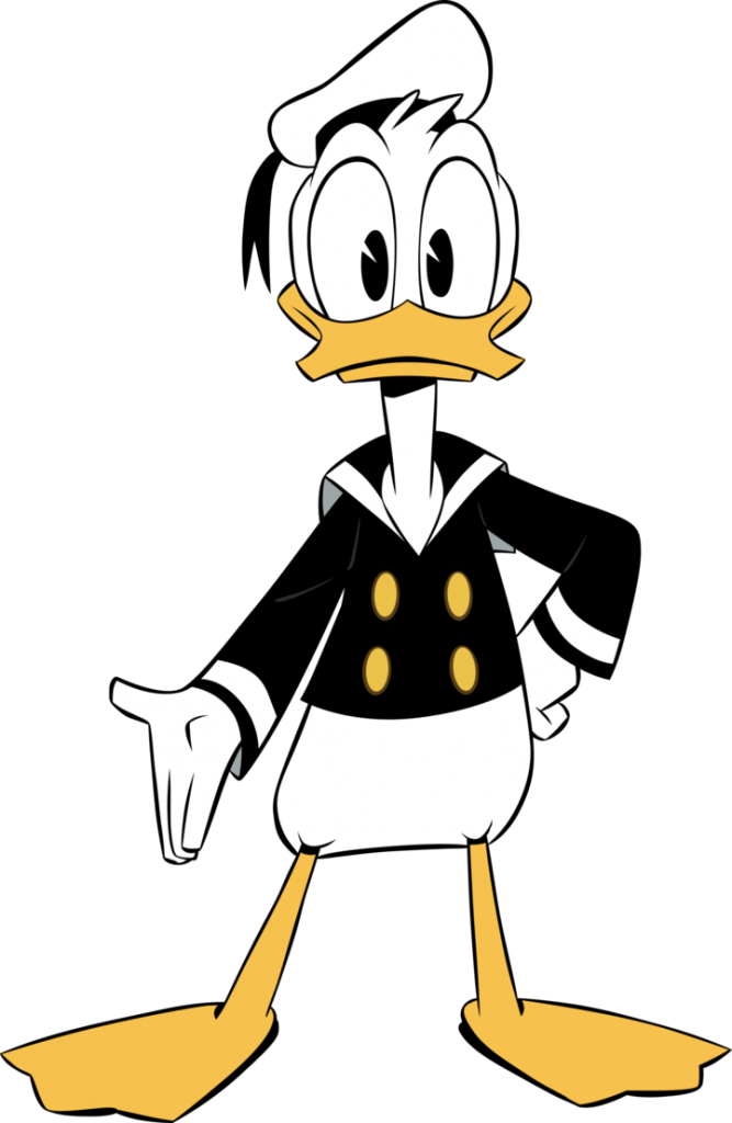 Check out this transparent DuckTales Donald Duck black marine outfit