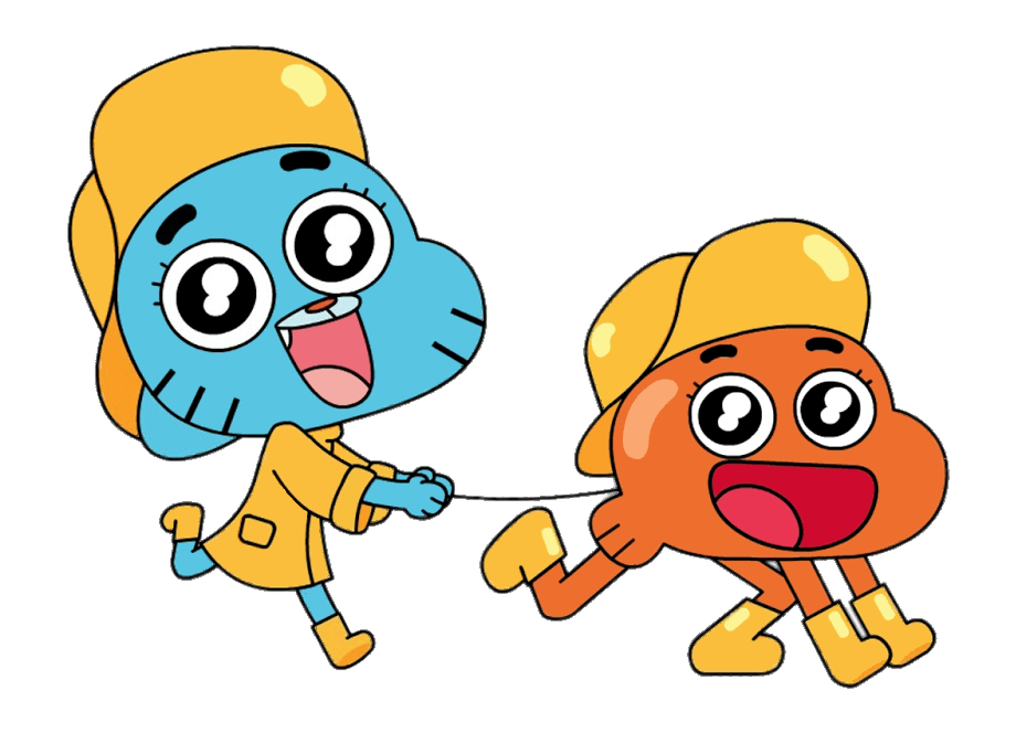 Check out this transparent Gumball and Darwin rain clothes PNG image