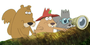 Harvey Beaks Characters Squirrels on the lookout