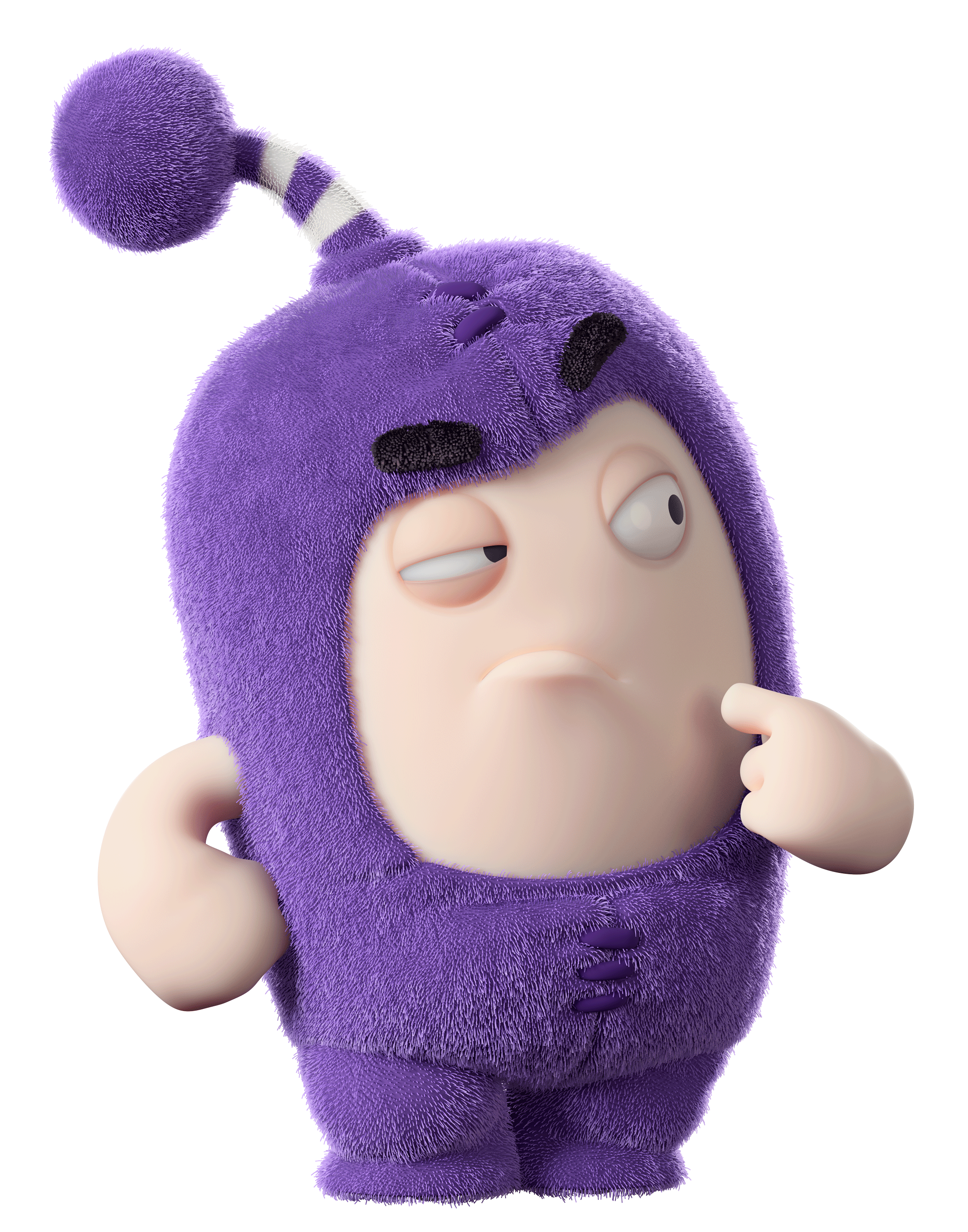 Check out this transparent Oddbods Jeff thinking PNG image