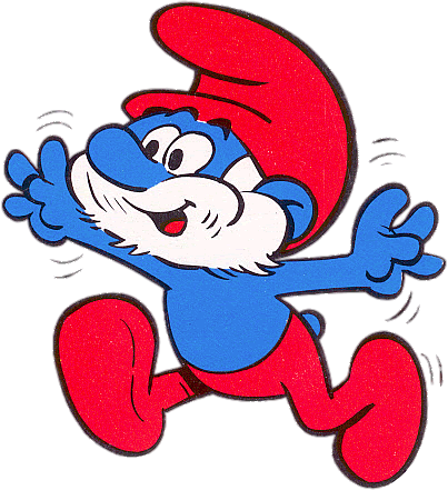 Check out this transparent Papa Smurf happy PNG image