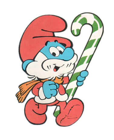 Check Out This Transparent Papa Smurf Holding Giant Candy Stick Png Image