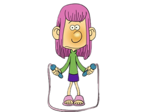 Titeuf Character Therese holding skipping rope