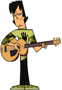 Total Drama Trent playing the guitar