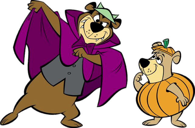 Check out this transparent Yogi Bear and Boo Boo Bear Halloween PNG image