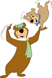 Check out this transparent Yogi Bear and Boo Boo Bear acrobats PNG image