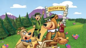 Yogi Bear stealing food