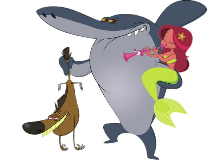 Check out this transparent Zig Sharko and Marina PNG image