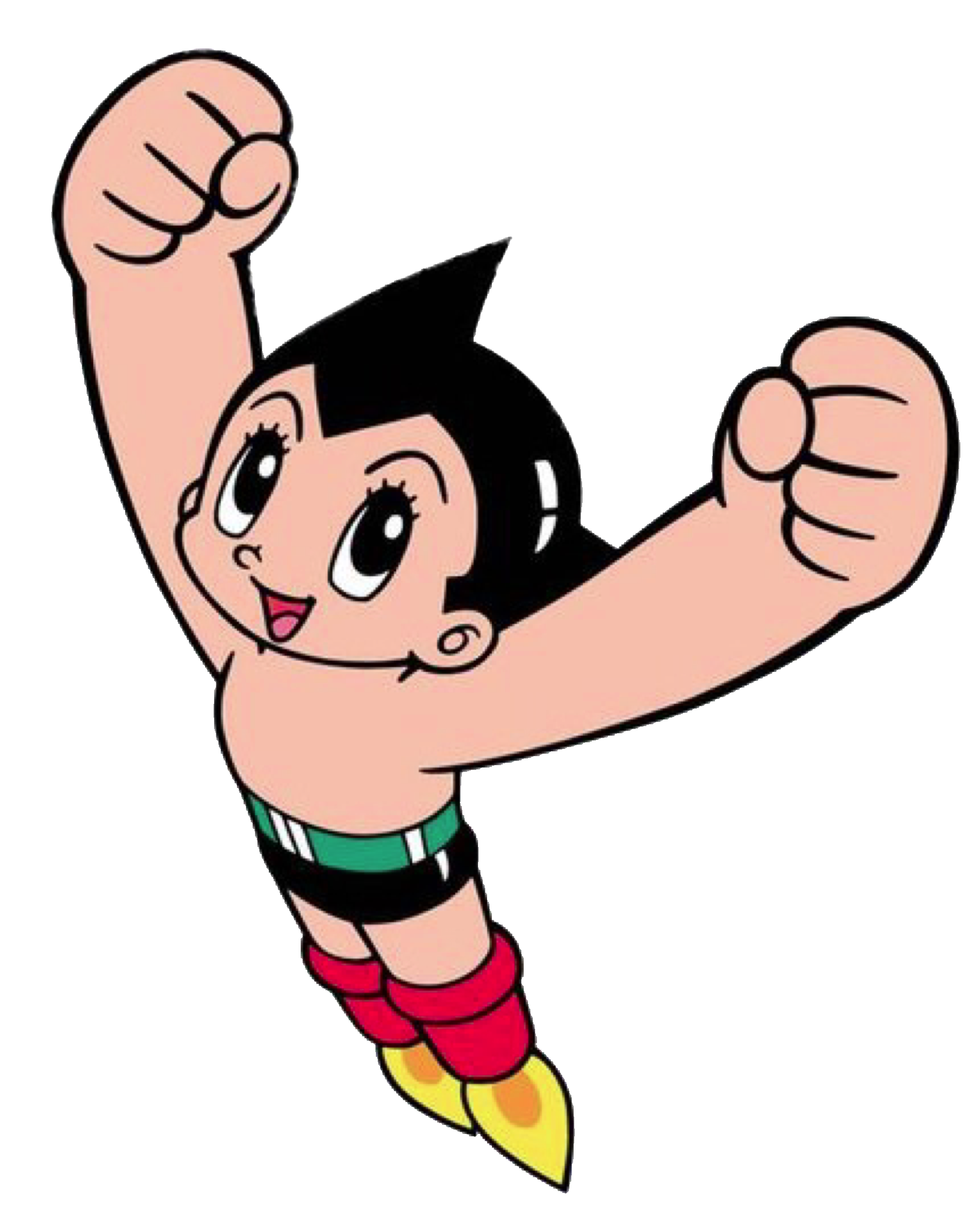 Check out this transparent Astro Boy flying up PNG image