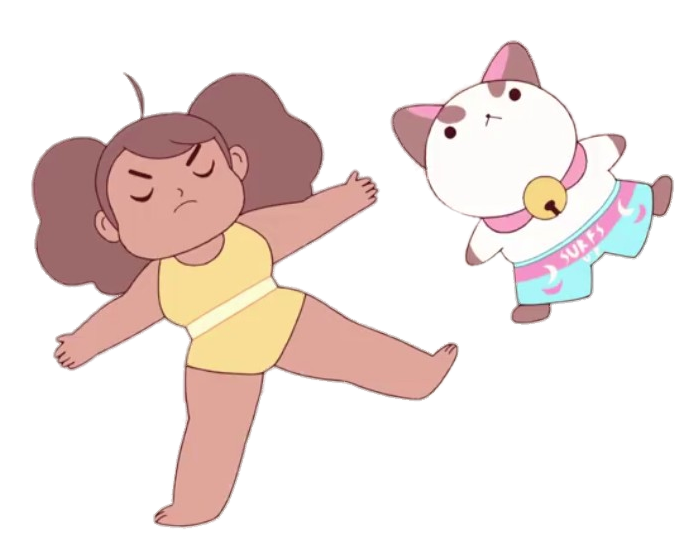 Bee and PuppyCat lying down