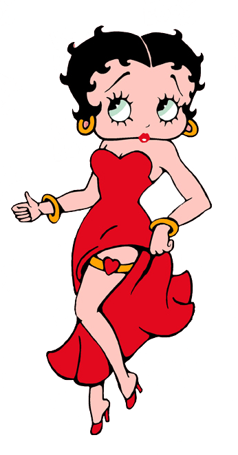 Betty Boop long red dress