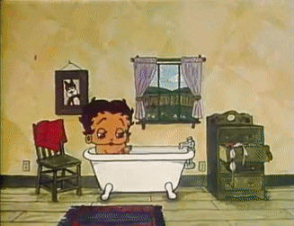 Betty Boop taking a bath