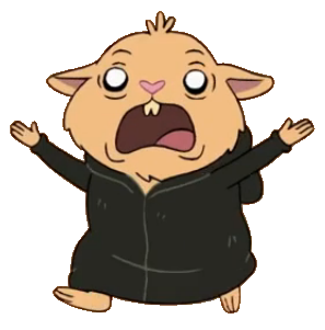 Bravest Warriors Mitch the Hamster screaming