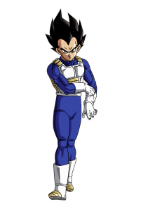 Dragon Ball Vegeta getting ready to fight