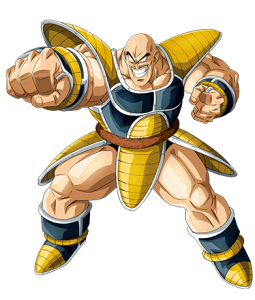 Dragon Ball character Nappa striking