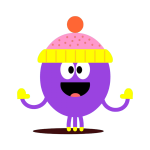 Hey Duggee Betty wearing winter hat