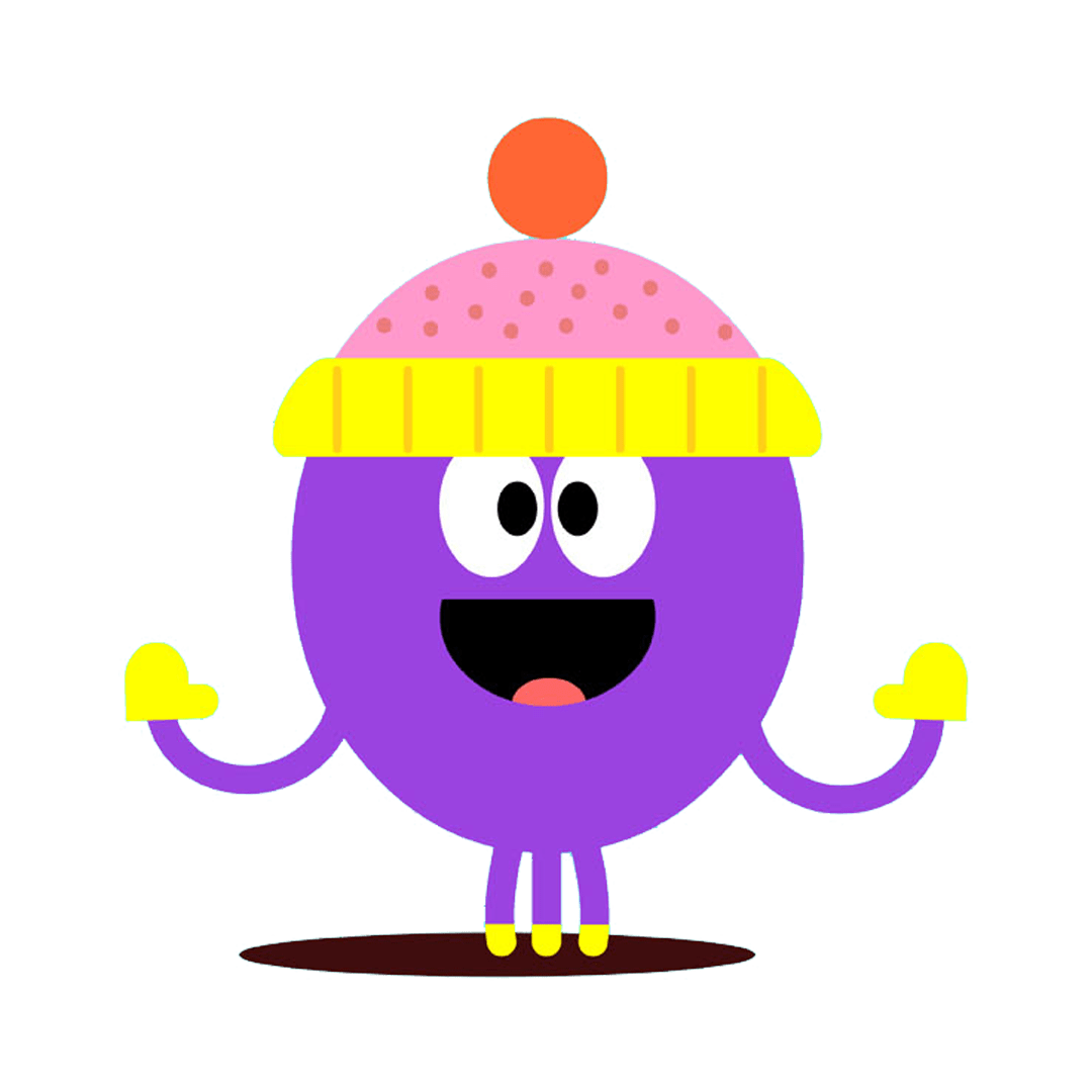 Hey Duggee Betty wearing winter hat
