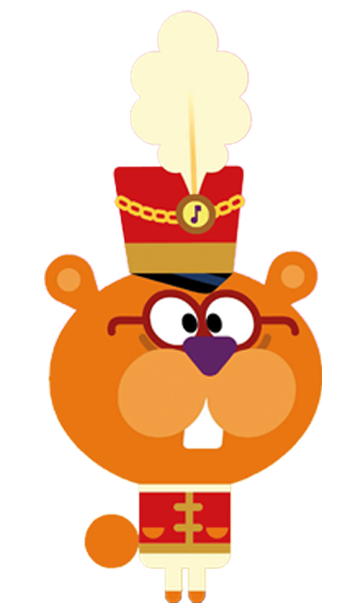 Hey Duggee character Eugene Beaver the leader of the parade