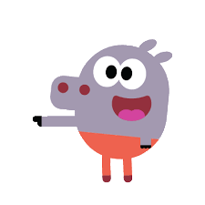 Hey Duggee character Roly pointing