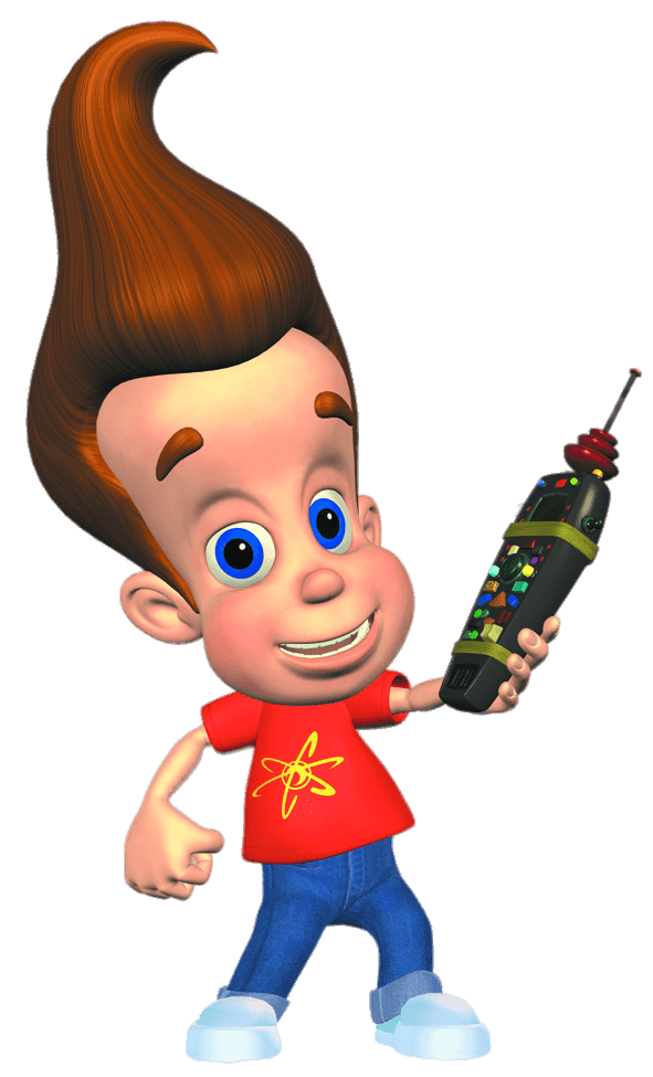 Jimmy Neutron holding a remote