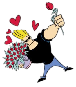 Johnny Bravo giving rose